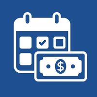 icon of calendar and money